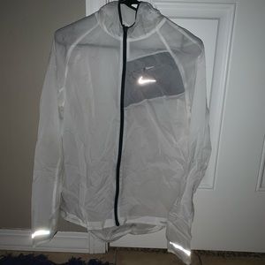 White Nike wind breaker